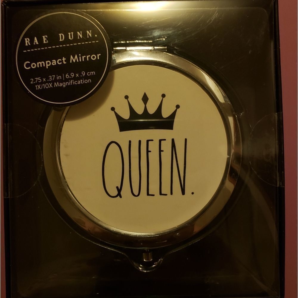 New Rae Dunn Compact Mirror- Queen